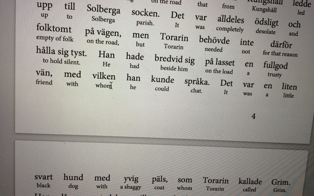 Should I read an interlinear book to learn Swedish?